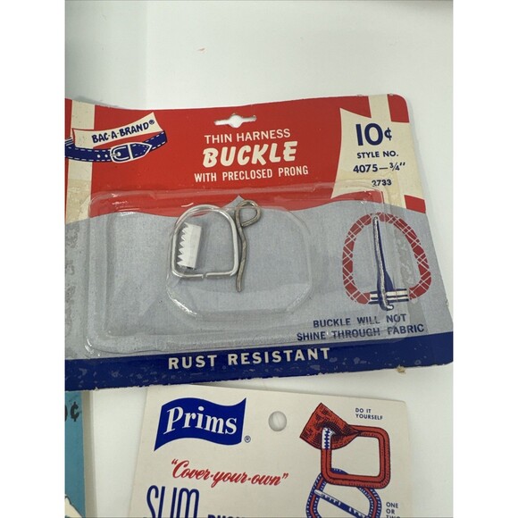 12x Vintage Sewing Lot Buckle Cover Kit E-z Belt Set Contour Metal Wire Harness - Picture 10 of 16